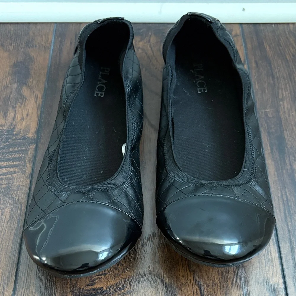 Black Quilted Ballet style Flats